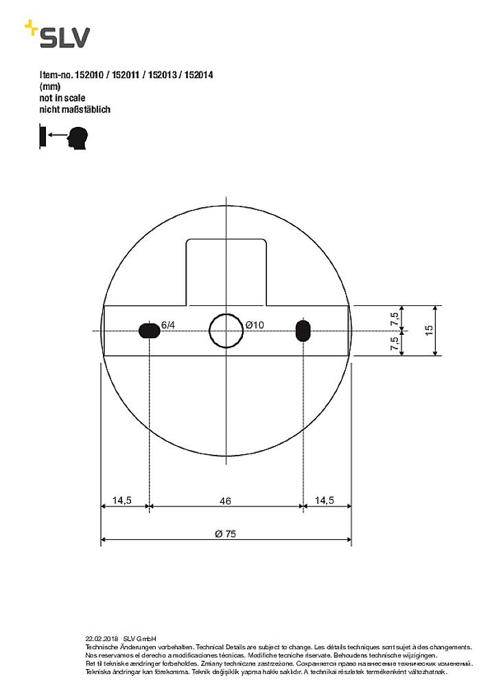 SLV ENOLA B 152011 Wandleuchte GU10 50W Weiß