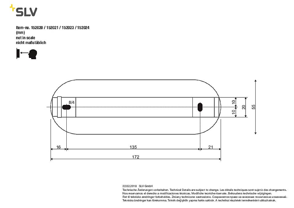 SLV ENOLA B 152021 Wandleuchte GU10 50W Weiß