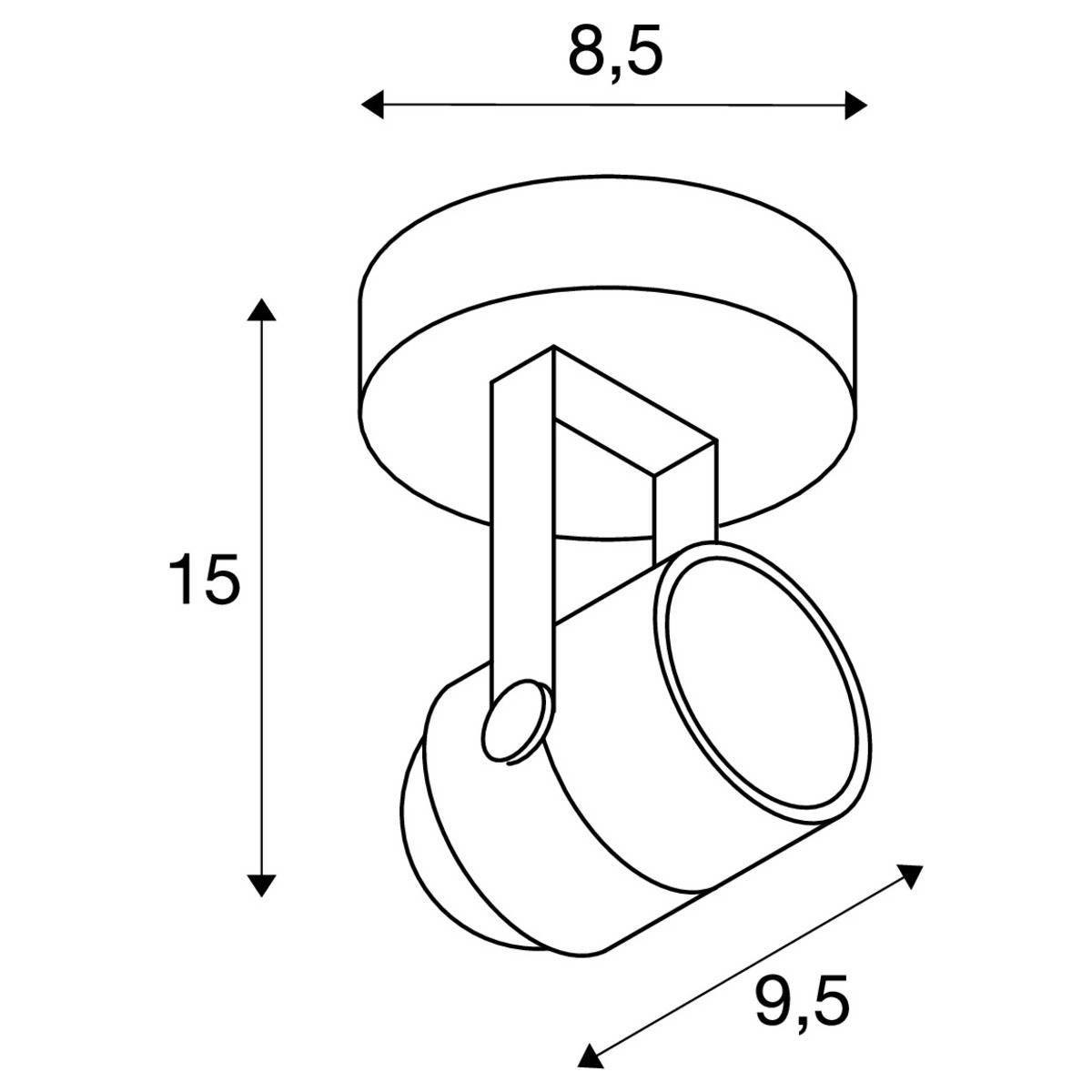 SLV SPOT 79 132024 Wandleuchte GU10 50W Grau