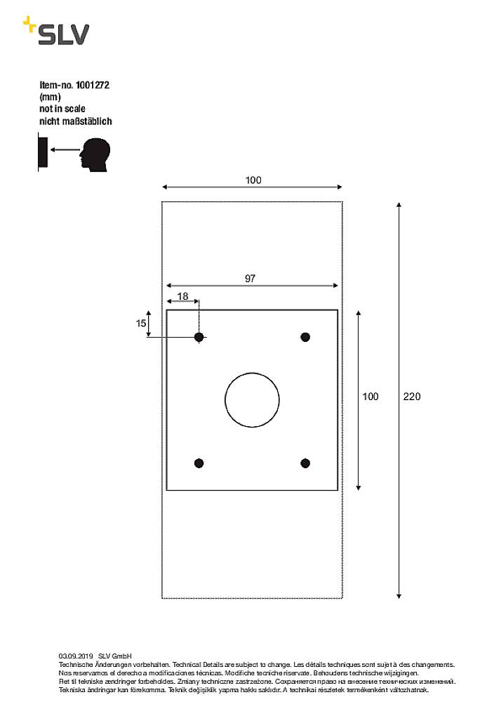 SLV FENDA 1001272 Wandleuchte E27 40W Weiß