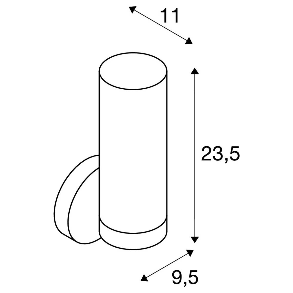 SLV WL 106 1002228 Wandleuchte E14 40W Chrom