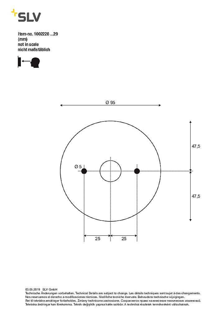 SLV WL 106 1002229 Wandleuchte E14 40W Chrom