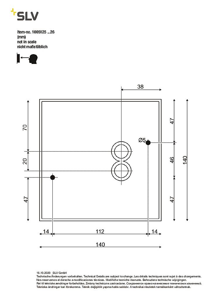 SLV BIG QUAD UP/DOWN 1005126 Wandleuchte LED fest eingebaut 8.2W Anthrazit