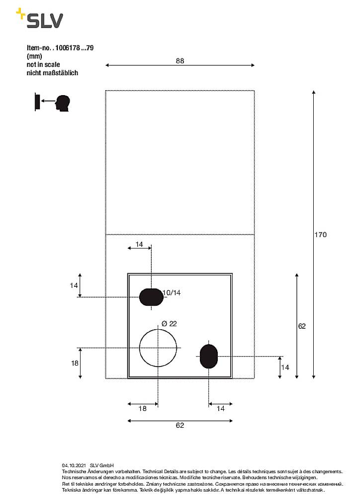 SLV GRAFIT 1006179 Wandleuchte E27 Anthrazit