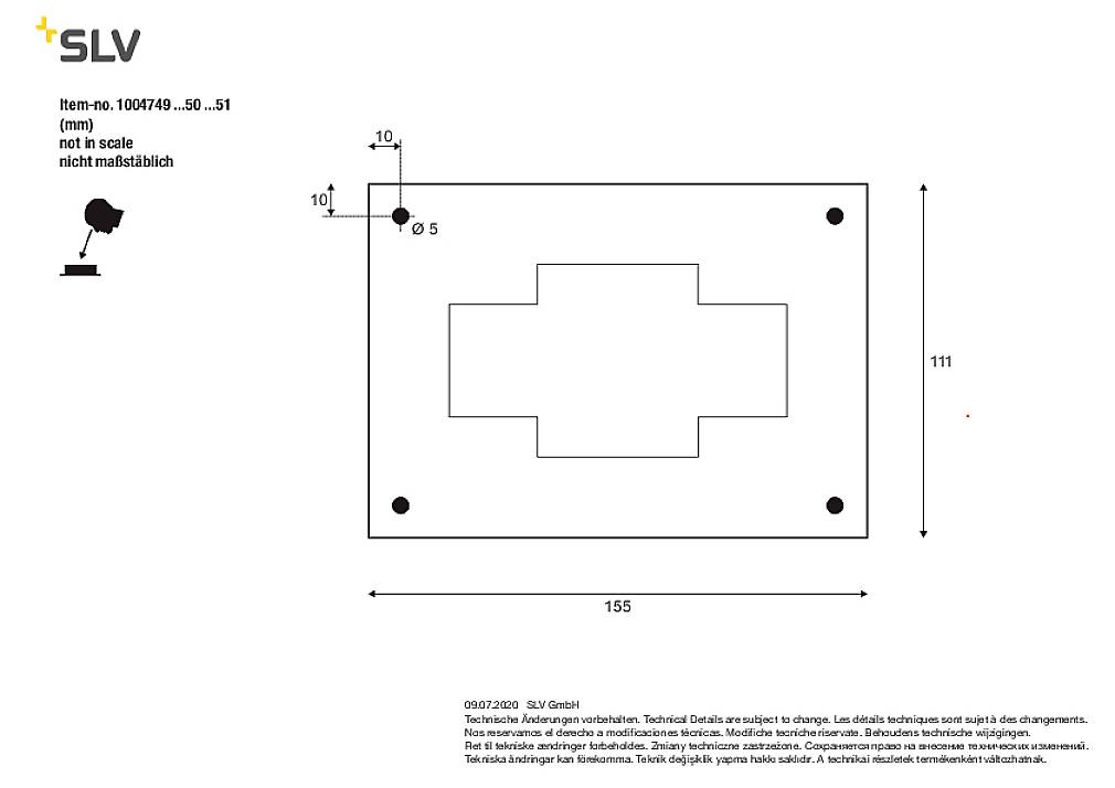 SLV 1004749 ESKINA FRAME 45 LED-Außenstandleuchte LED fest eingebaut 15W Anthrazit