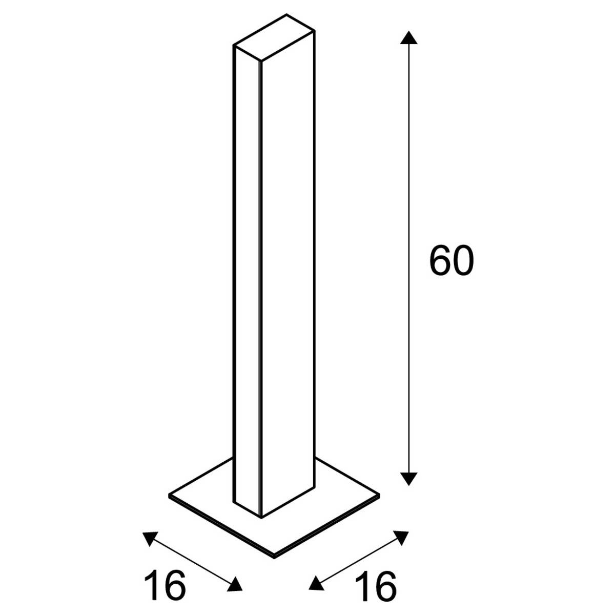SLV 232165 H-POL 60 LED-Außenstandleuchte LED fest eingebaut 18W Anthrazit