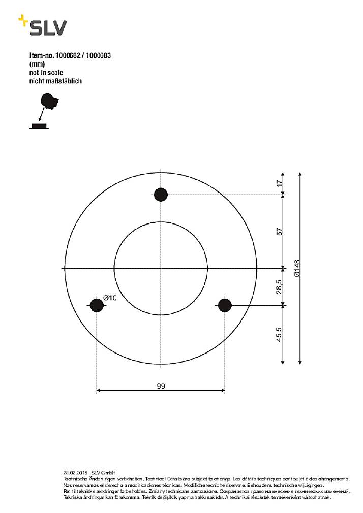 SLV 1000683 APONI 120 LED-Außenstandleuchte LED fest eingebaut Anthrazit