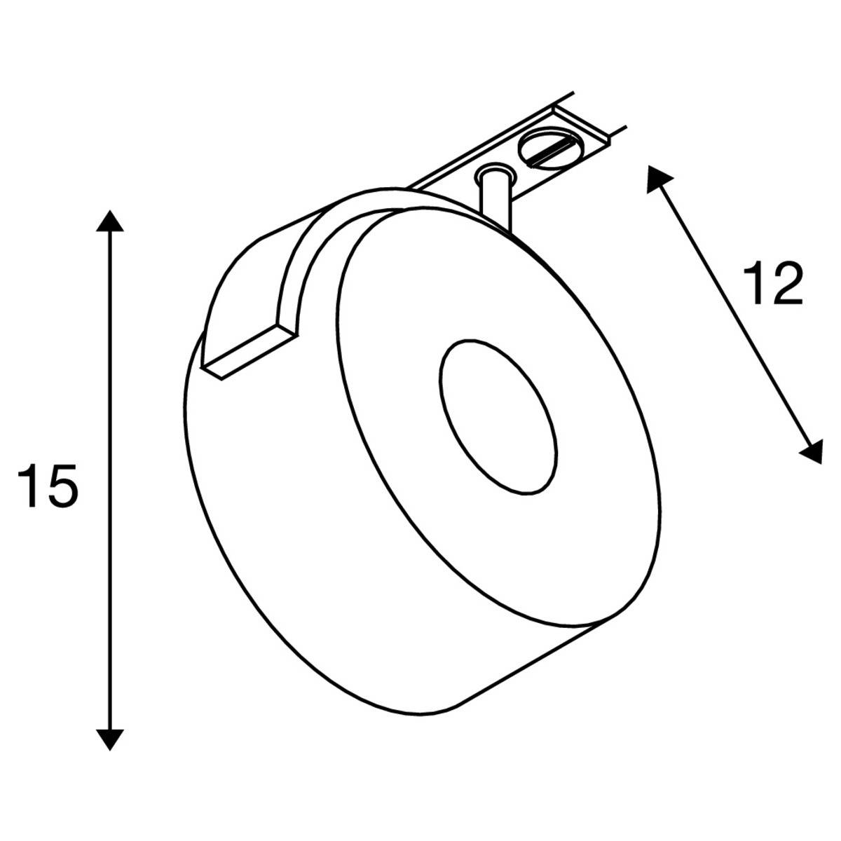 SLV 1002854 KALU TRACK Hochvolt-Schienensystem-Komponente Lampenschirm Schwarz