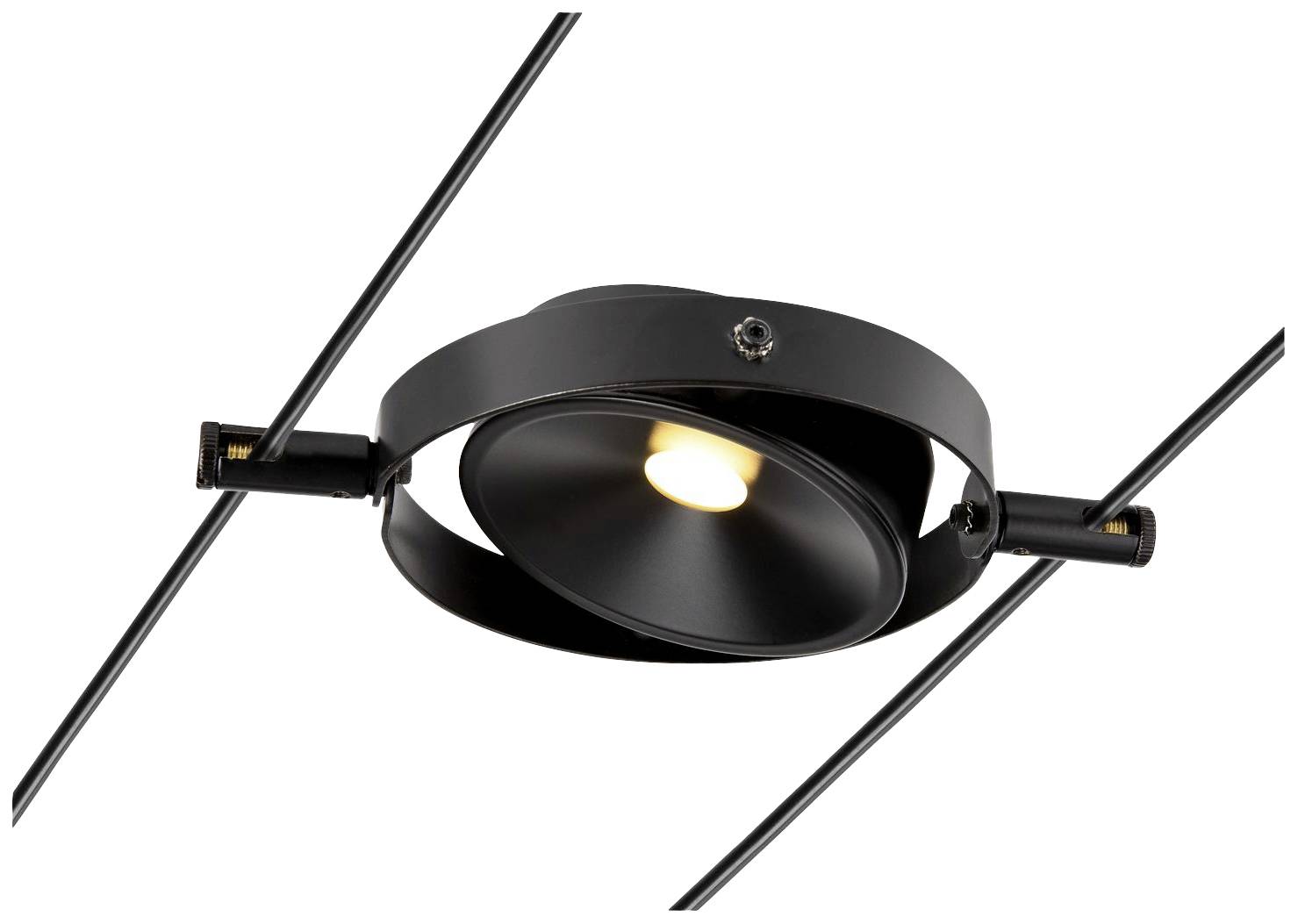 SLV DURNO Niedervolt-Seilsystem-Leuchte LED fest eingebaut Schwarz