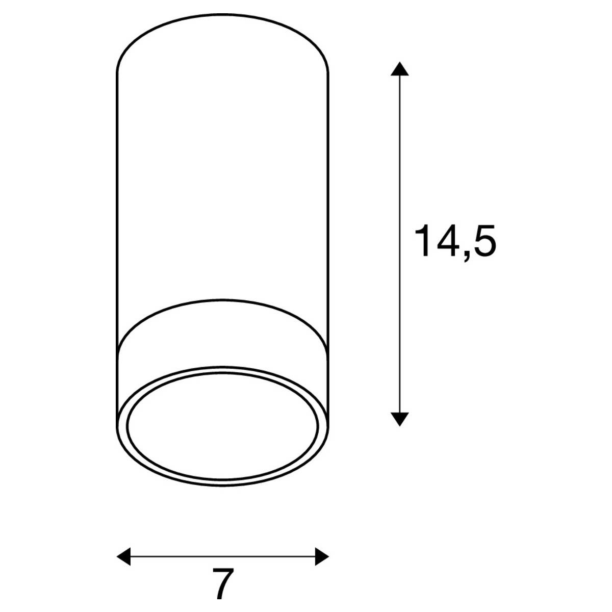 SLV ASTINA Deckenleuchte GU10 Schwarz
