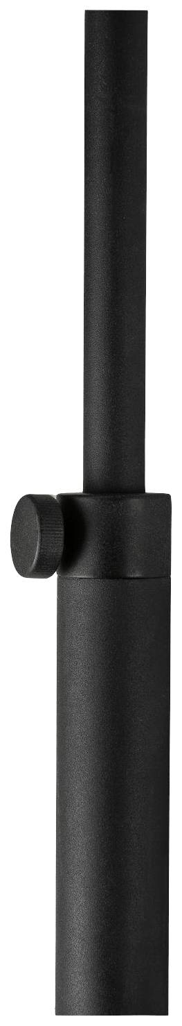 Ein langer, schwarzer Hebel mit zylindrischem Griff, der wahrscheinlich Teil eines mechanischen oder technischen Geräts ist.