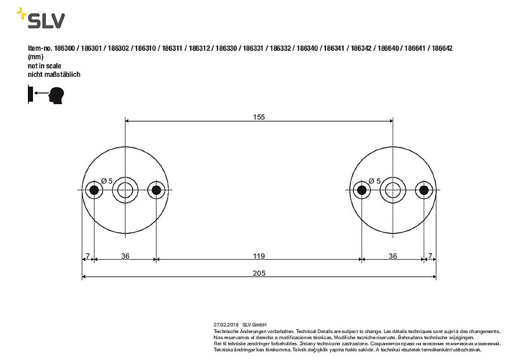 SLV TENSEO 186310 Niedervolt-Seilsystem-Komponente Wandhalter