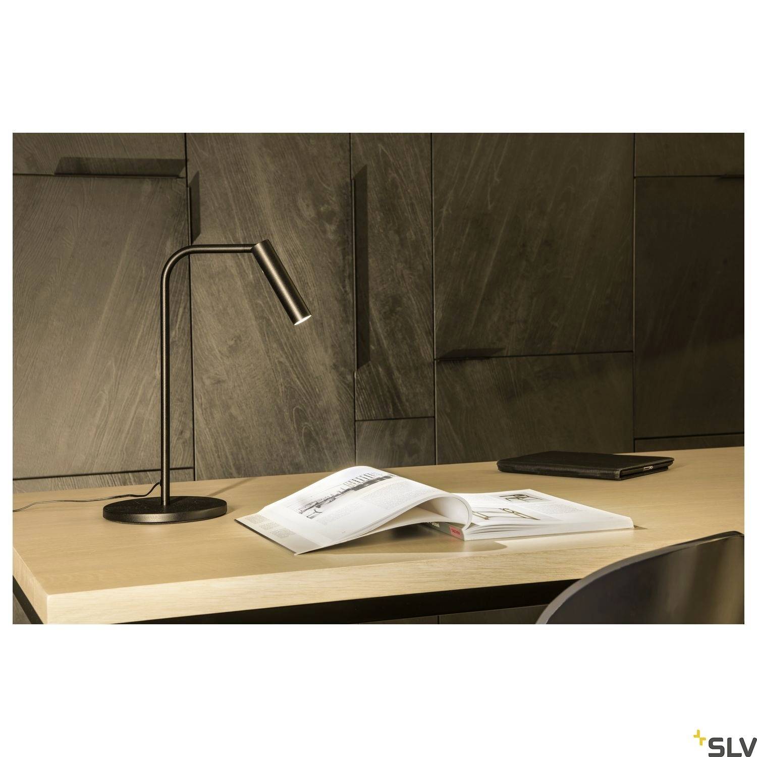 SLV KARPO 1001461 LED-Tischlampe LED fest eingebaut 6.5W Schwarz