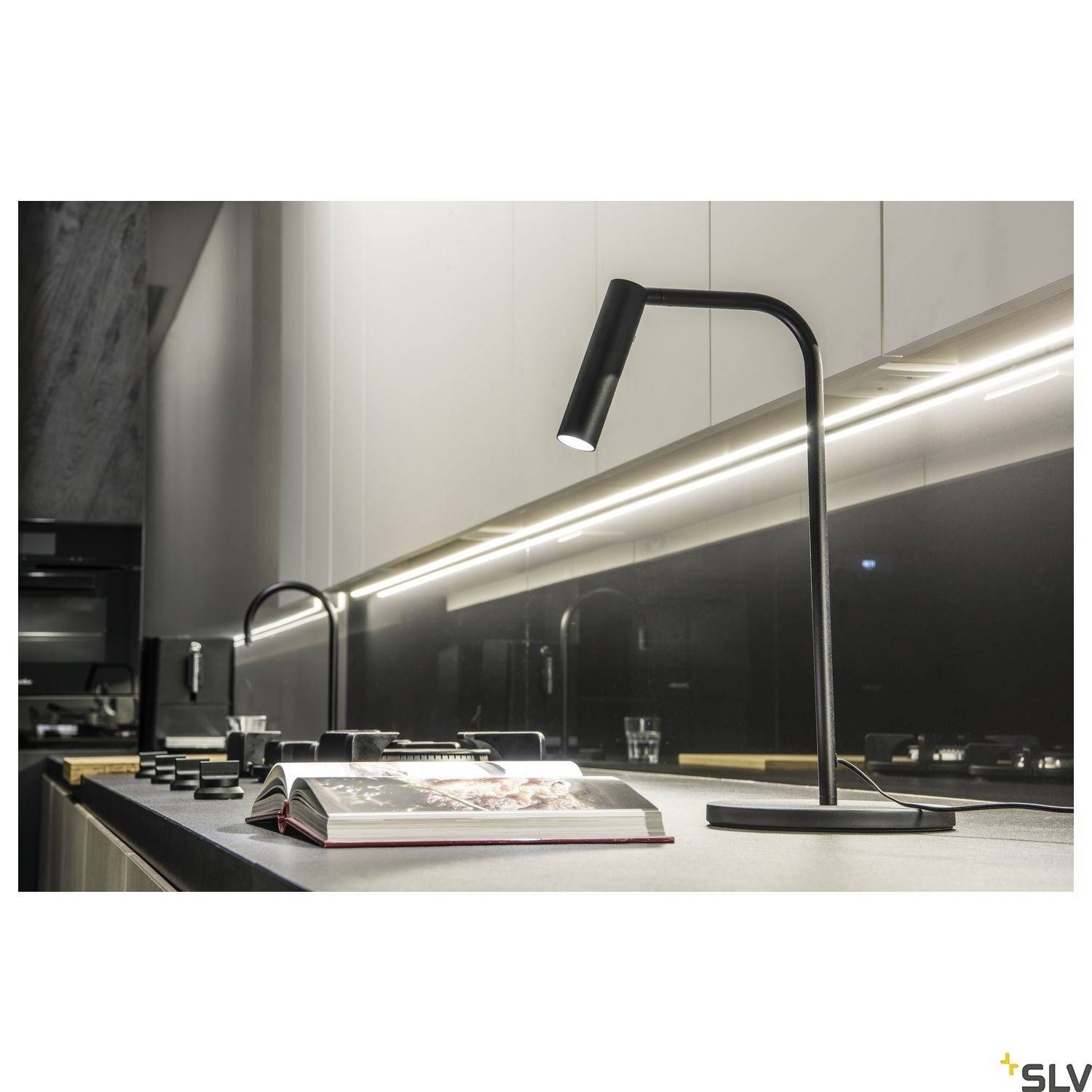 SLV KARPO 1001461 LED-Tischlampe LED fest eingebaut 6.5W Schwarz