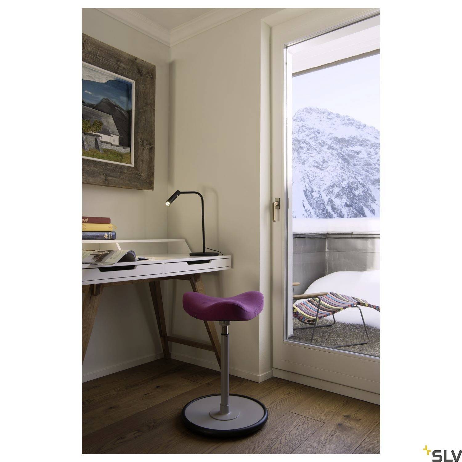 SLV KARPO 1001461 LED-Tischlampe LED fest eingebaut 6.5W Schwarz