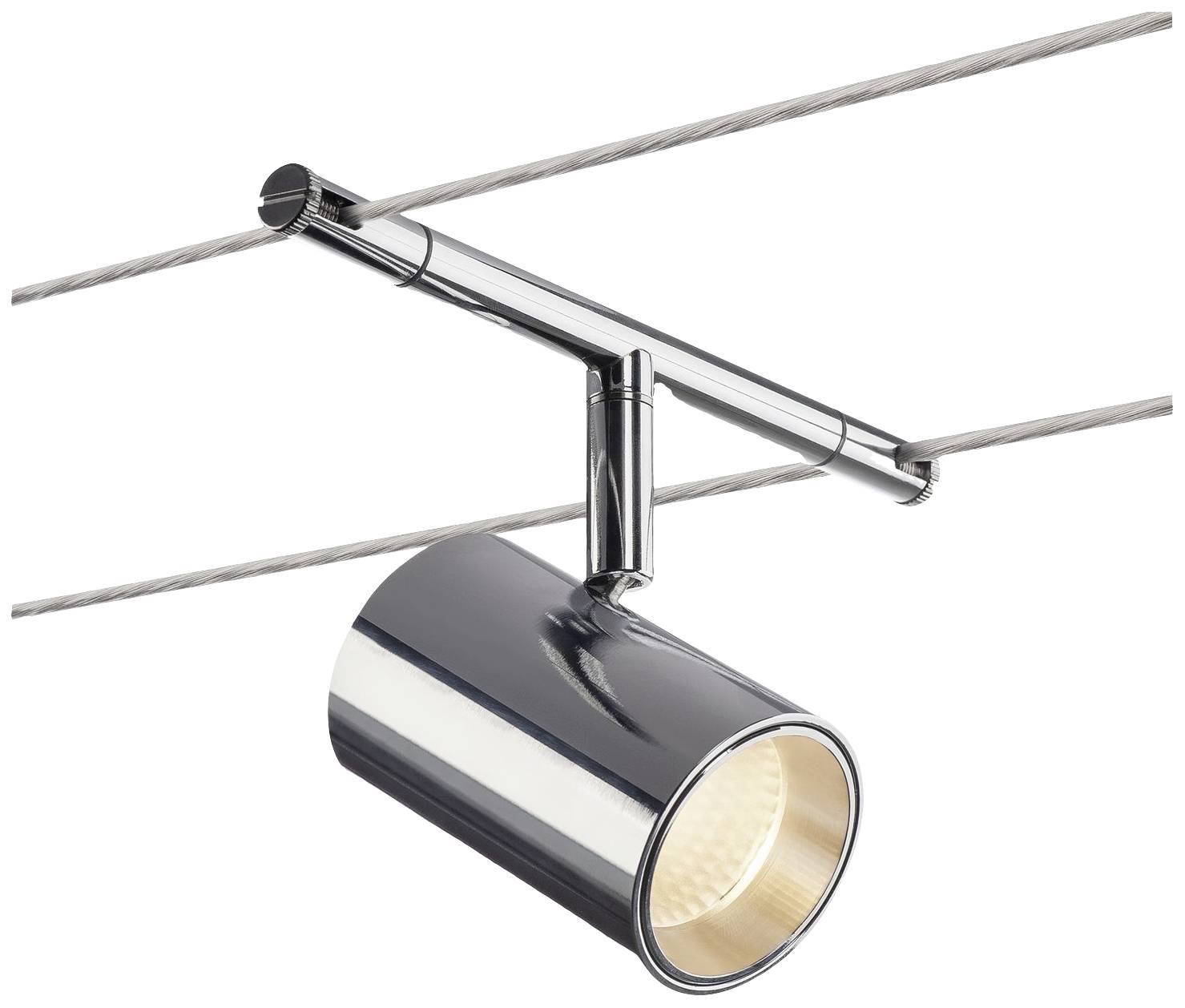 SLV NOBLO SPOT Niedervolt-Seilsystem-Leuchte LED fest eingebaut 8.5W Chrom