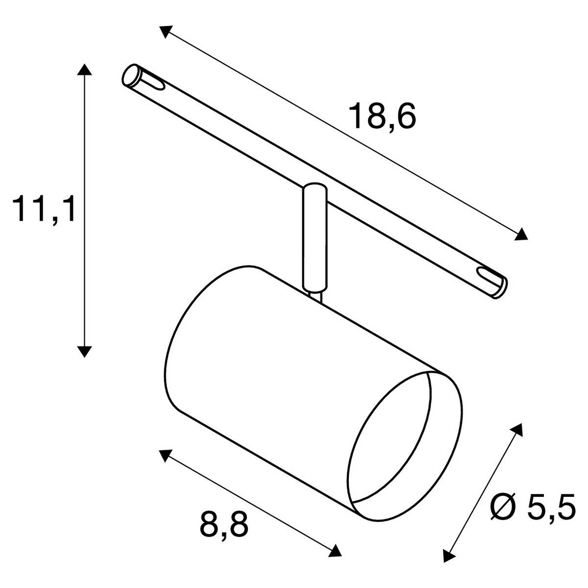 SLV NOBLO SPOT Niedervolt-Seilsystem-Leuchte LED fest eingebaut 8.5W Chrom