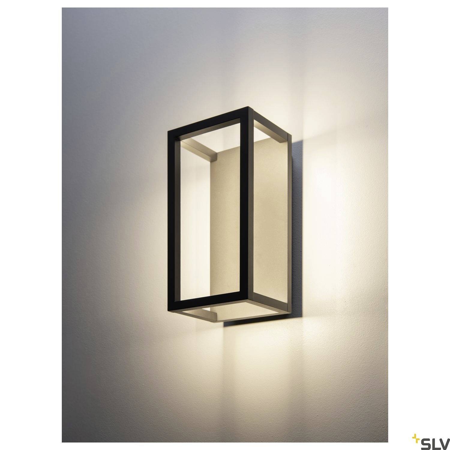 SLV QUADRULO 1005201 LED-Außenwandleuchte LED fest eingebaut 8W Anthrazit