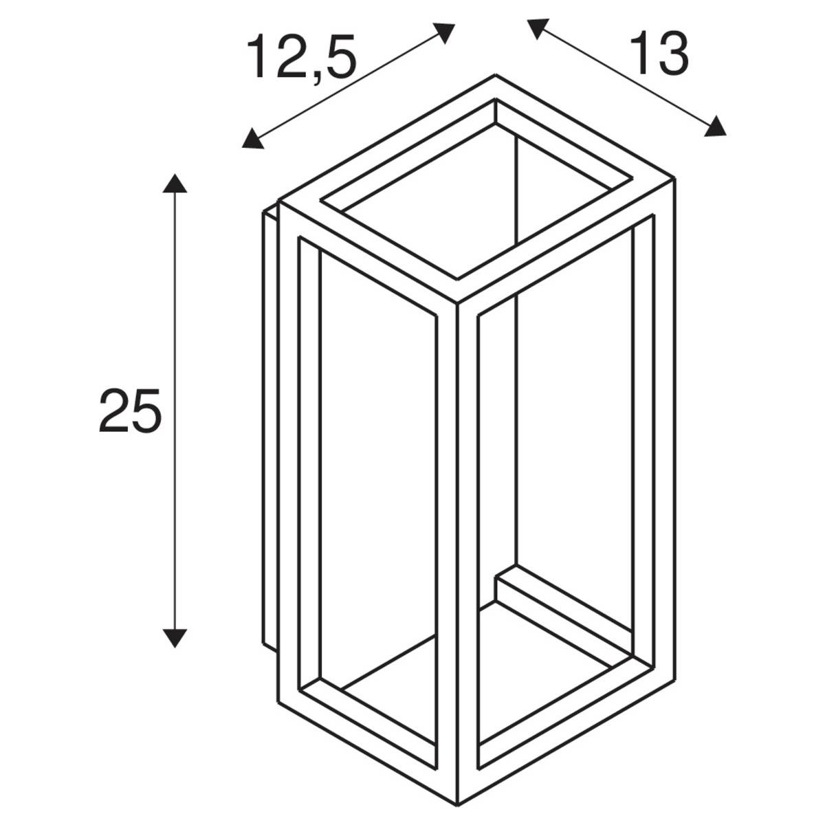 SLV QUADRULO 1005201 LED-Außenwandleuchte LED fest eingebaut 8W Anthrazit