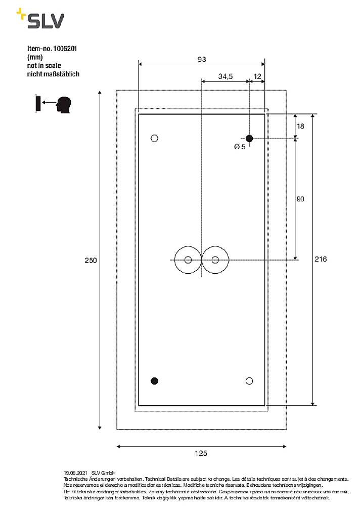 SLV QUADRULO 1005201 LED-Außenwandleuchte LED fest eingebaut 8W Anthrazit