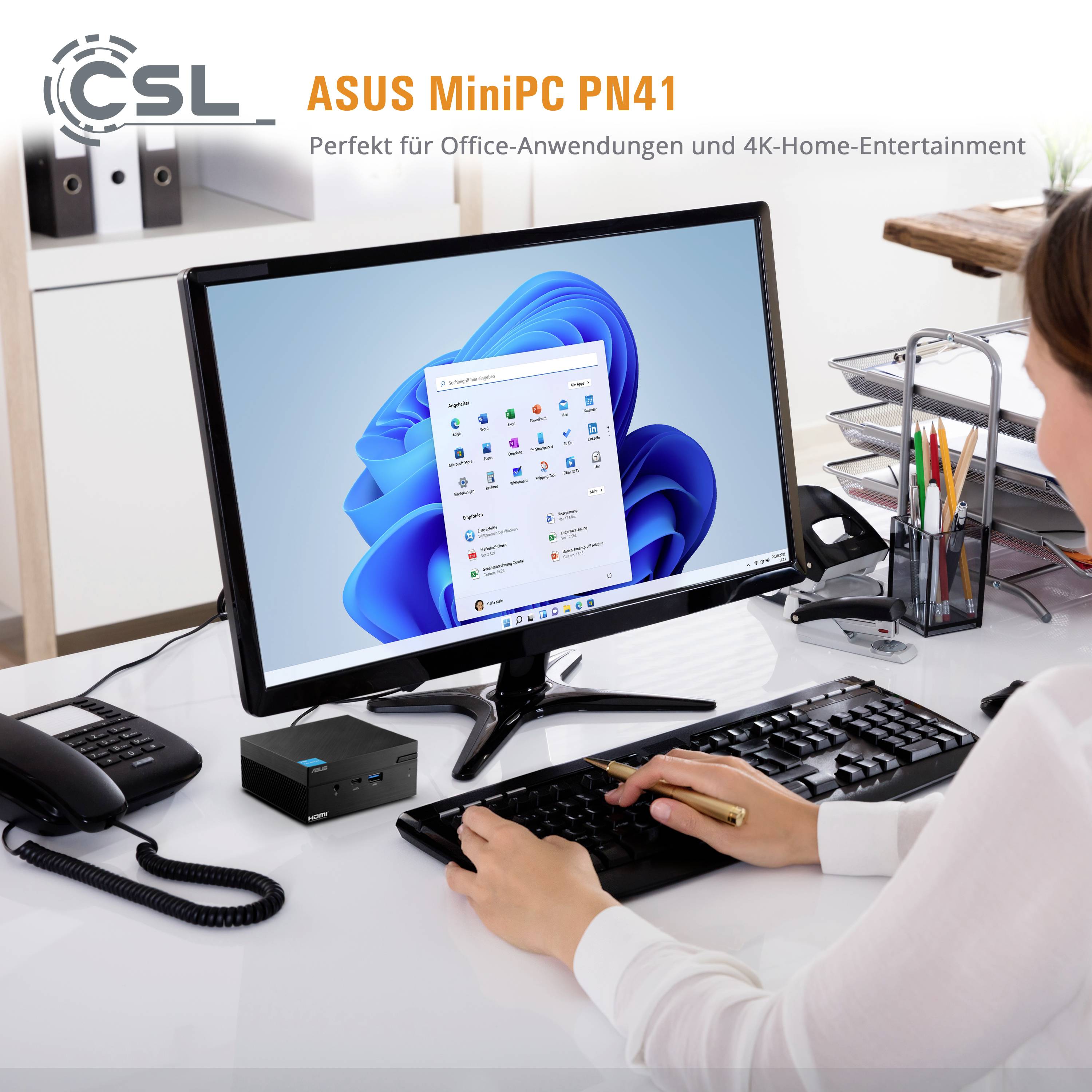 Asus Mini PC PN41 Intel® Celeron® Celeron N5100 2.8 GHz 16 GB RAM 1 TB SSD Intel UHD Graphics Win 11 Pro 82213