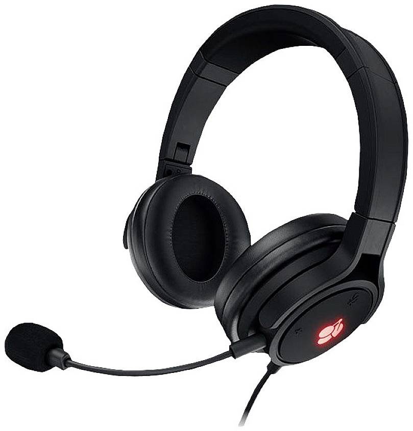 CHERRY JA-2200-2 Gaming On Ear Headset kabelgebunden 7.1 Surround Schwarz Mikrofon-Stummschaltung, Lautstärkeregelung, Faltbar