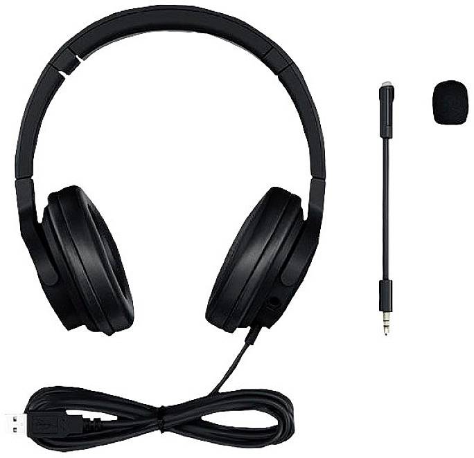 CHERRY JA-2200-2 On Ear Headset kabelgebunden 7.1 Surround Schwarz Mikrofon-Stummschaltung, Lautstärkeregelung, Faltbar Gaming