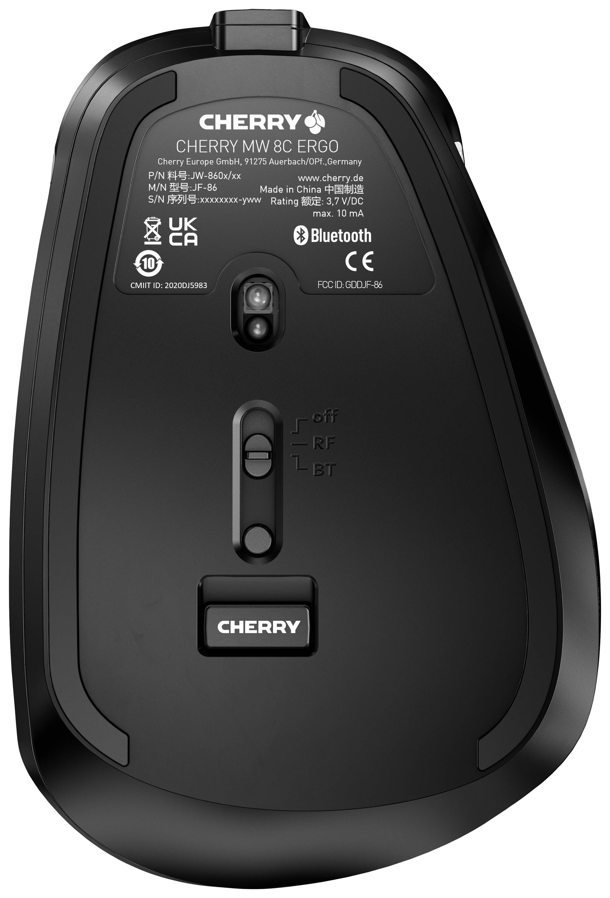 CHERRY JW-8600 Maus Funk Optisch Schwarz 6 Tasten 3200 dpi