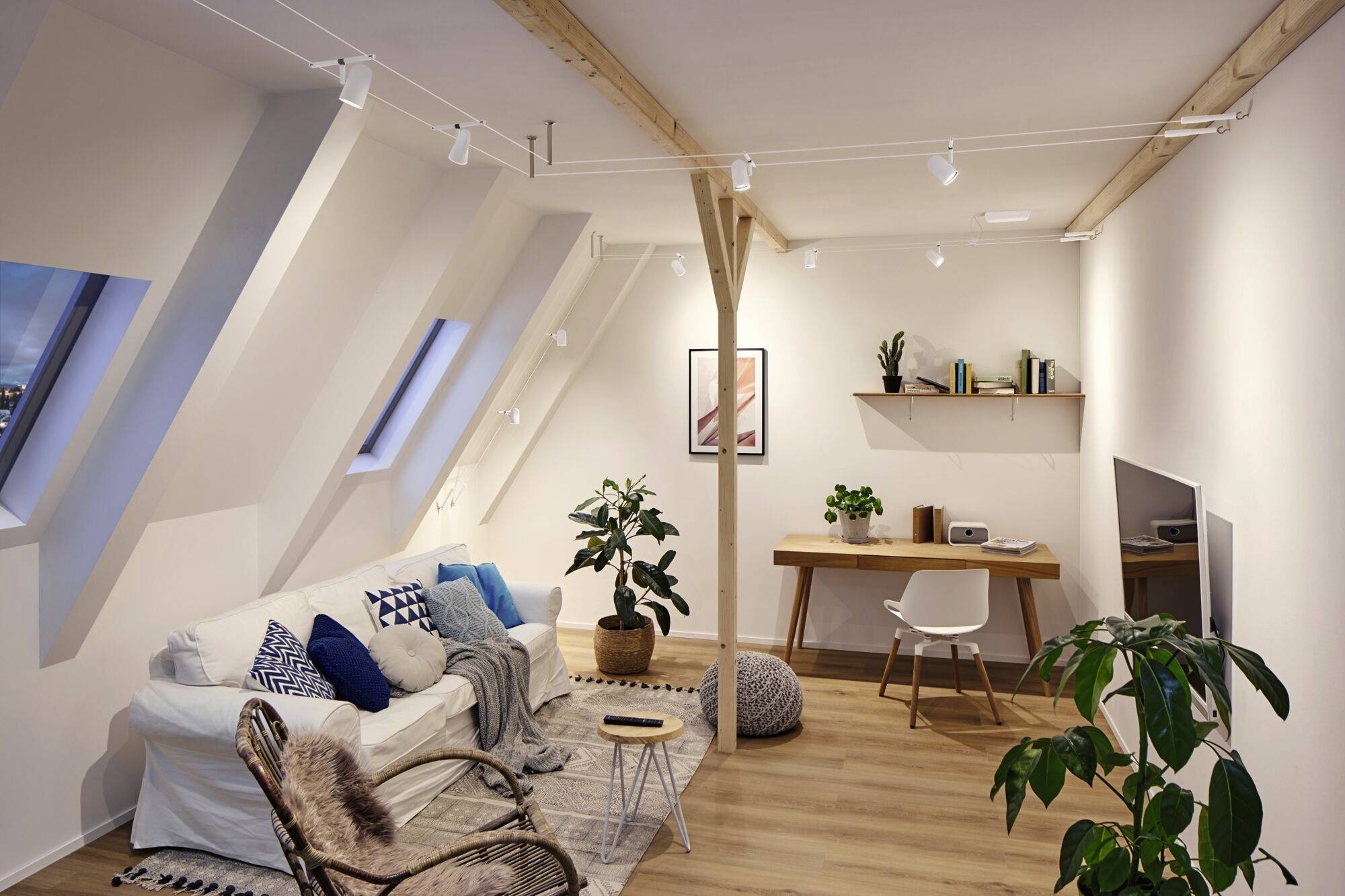 Paulmann 94467 Seil-Basissystem GU5.3 Weiß (matt), Chrom