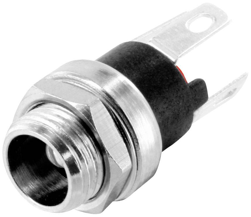 Econ connect DCE5BL Niedervolt-Steckverbinder Chassisbuchse, gerade 10.8mm 2.5mm Bulk