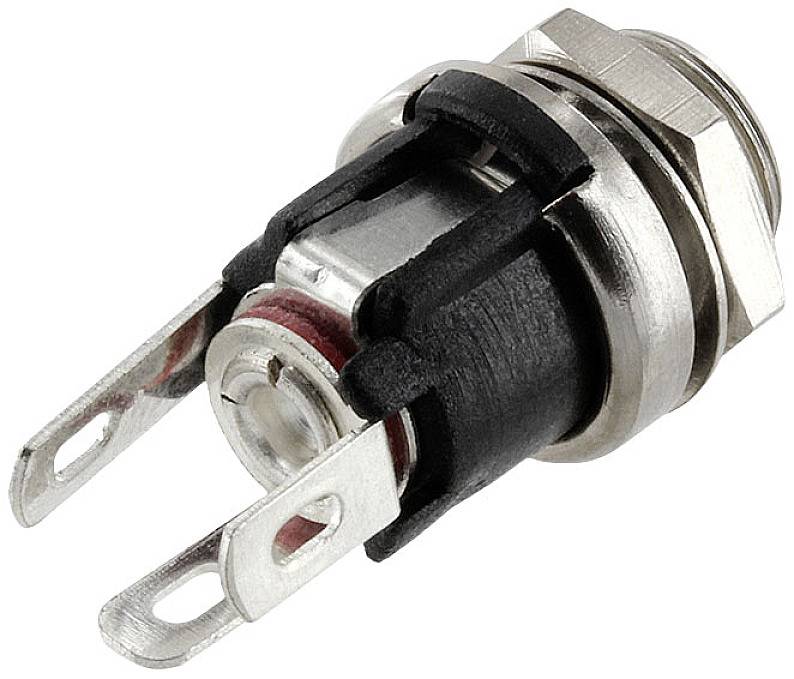 Econ connect DCE5BL Niedervolt-Steckverbinder Chassisbuchse, gerade 10.8mm 2.5mm Bulk