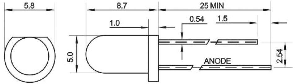 HuiYuan 7206Y1D-ESA-C LED blinkend 5mm 30° Bulk