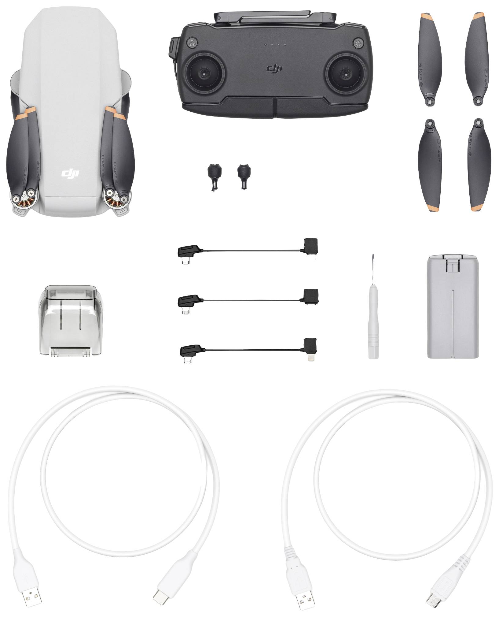 DJI Mini SE Quadrocopter RtF GPS-Funktion, Kameraflug Hellgrau