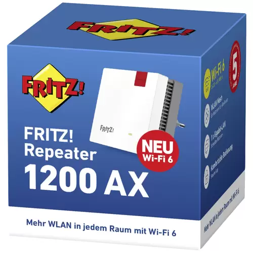 AVM WLAN Repeater FRITZ!Repeater 1200 AX 20002974 3000 MBit/s Mesh-fähig AVM WLAN Repeater FRITZ!Repeater 1200 AX 20002974 3000 MBit/s Mesh-fähig