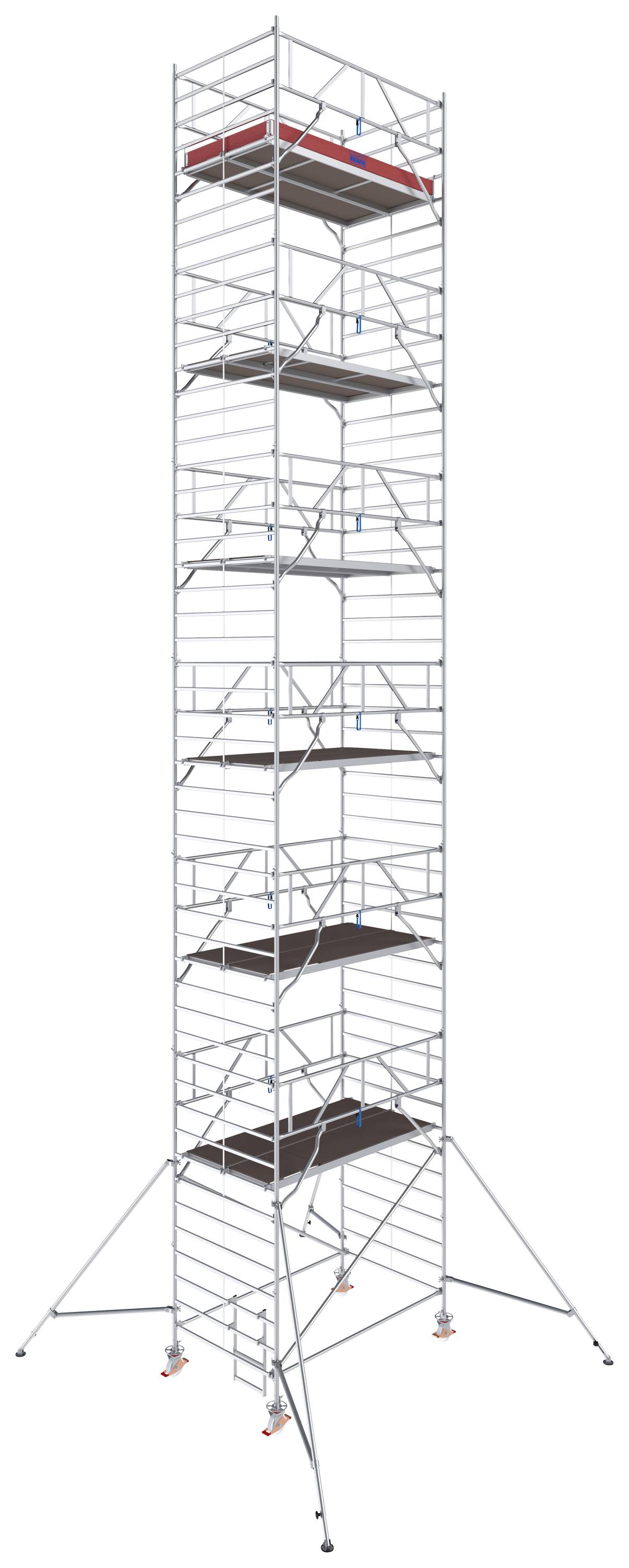 Krause 787118 FahrGerüst Aluminium Rollgerüst fahrbar Arbeitshöhe (max.): 14.30m Silber 529kg