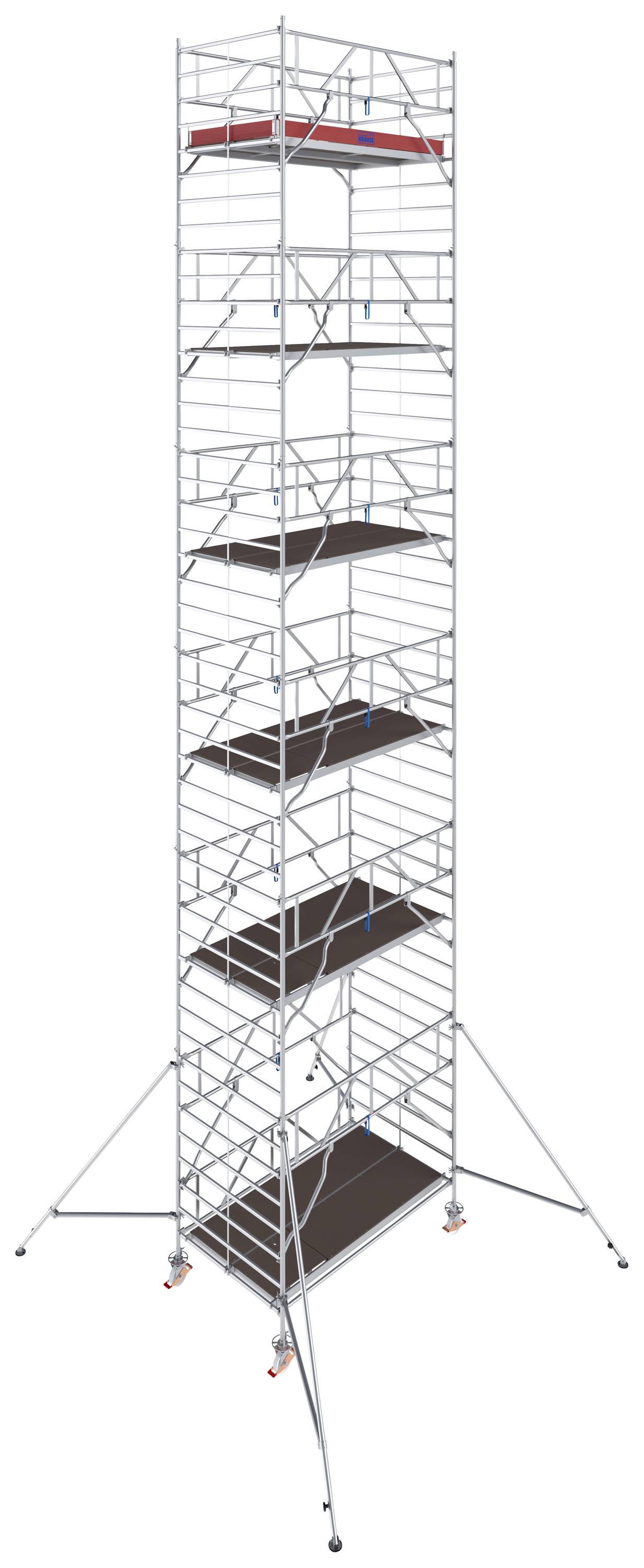Krause 787101 FahrGerüst Aluminium Rollgerüst fahrbar Arbeitshöhe (max.): 13.30m Silber 512kg