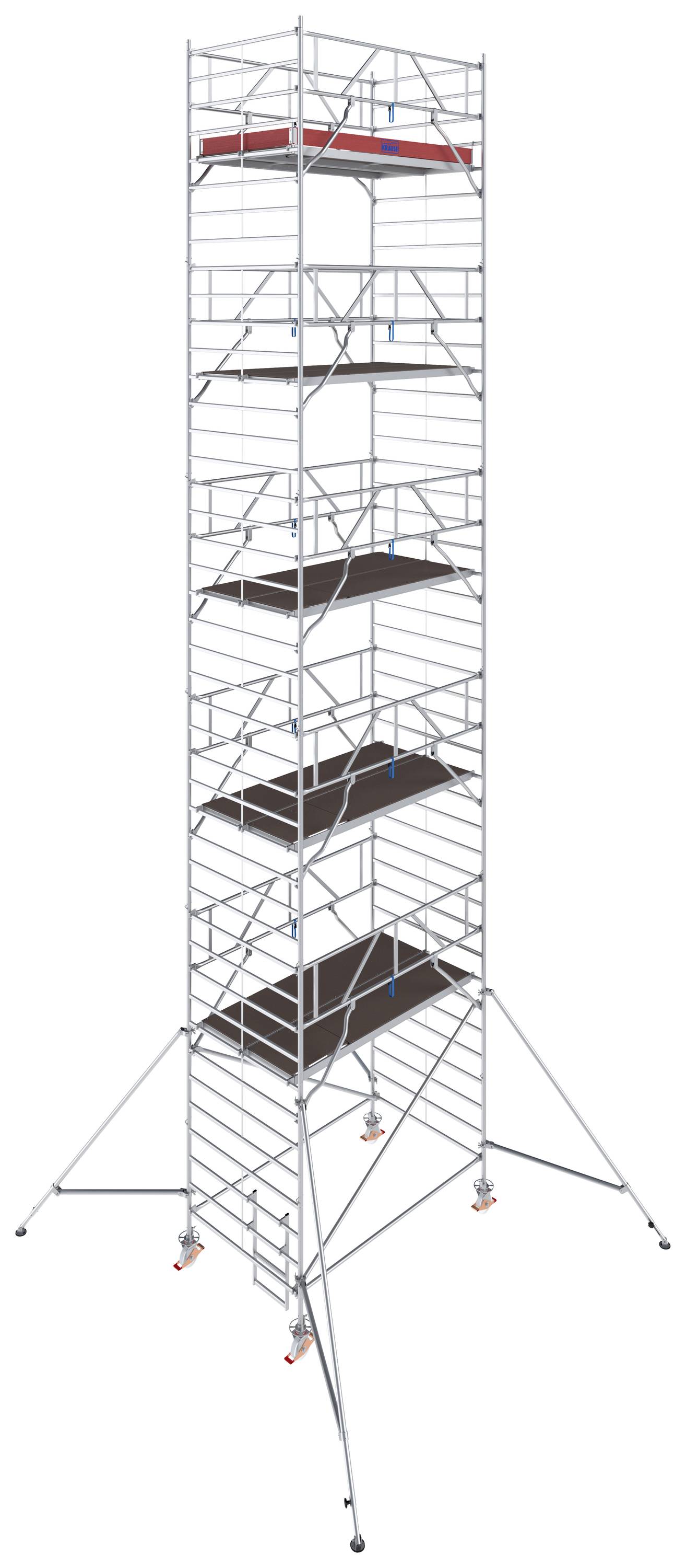 Krause 787095 FahrGerüst Aluminium Rollgerüst fahrbar Arbeitshöhe (max.): 12.30m Silber 457kg
