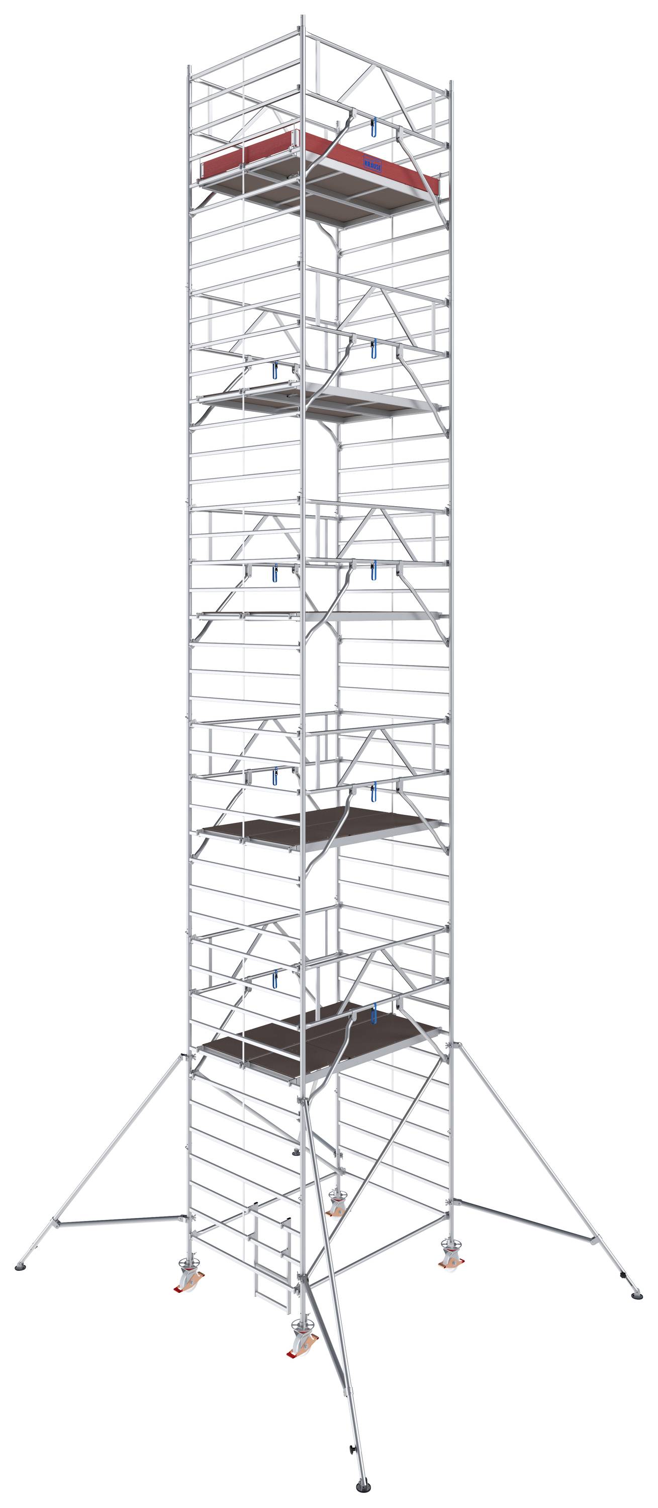 Krause 786098 FahrGerüst Aluminium Rollgerüst fahrbar Arbeitshöhe (max.): 12.30m Silber 411.5kg