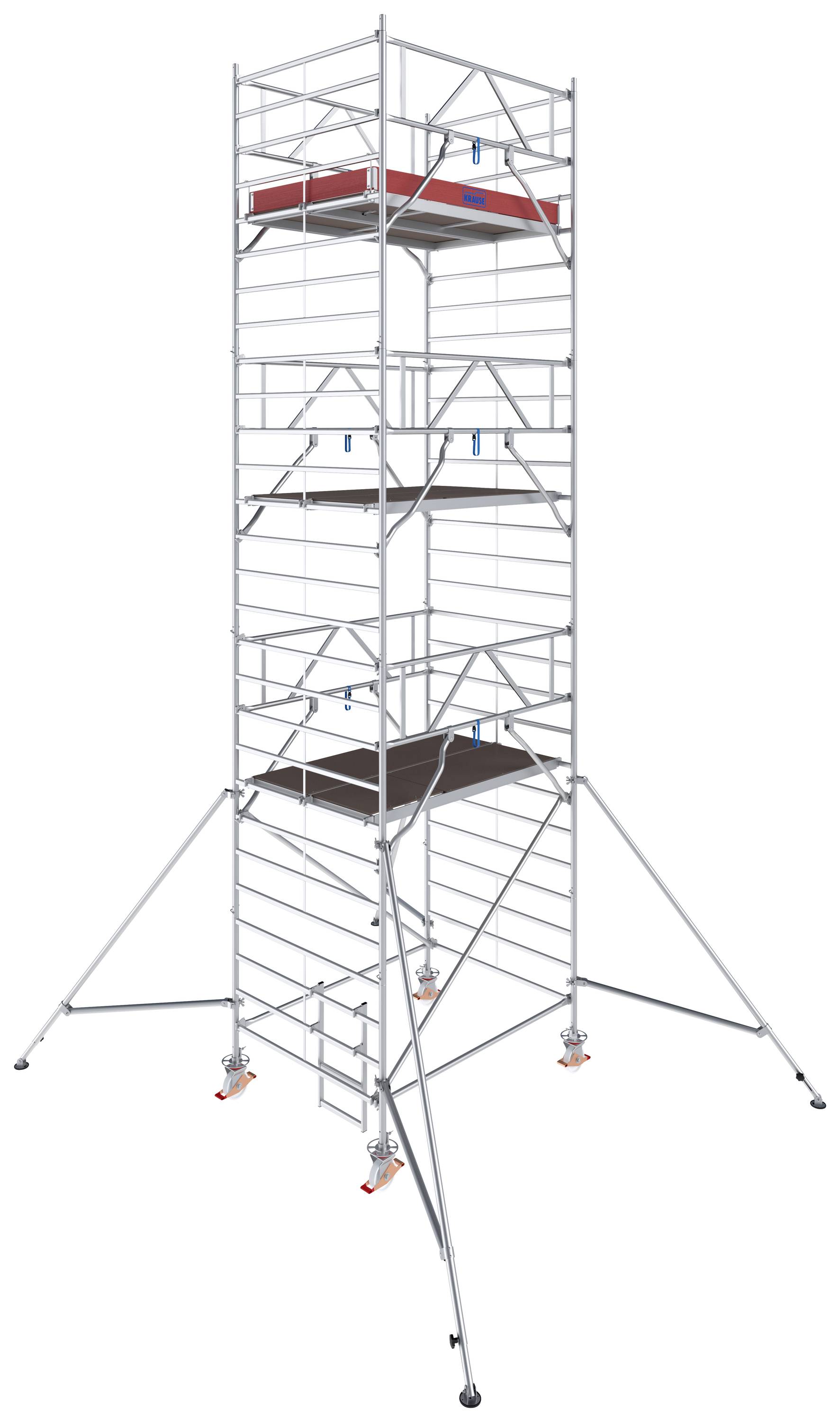 Krause 786050 FahrGerüst Aluminium Rollgerüst fahrbar Arbeitshöhe (max.): 8.30m Silber 279.5kg