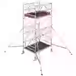 Krause 786029 FahrGerüst Aluminium Rollgerüst fahrbar Arbeitshöhe (max.): 5.30m Silber 200kg Krause 786029 FahrGerüst Aluminium Rollgerüst fahrbar Arbeitshöhe (max.): 5.30m Silber 200kg
