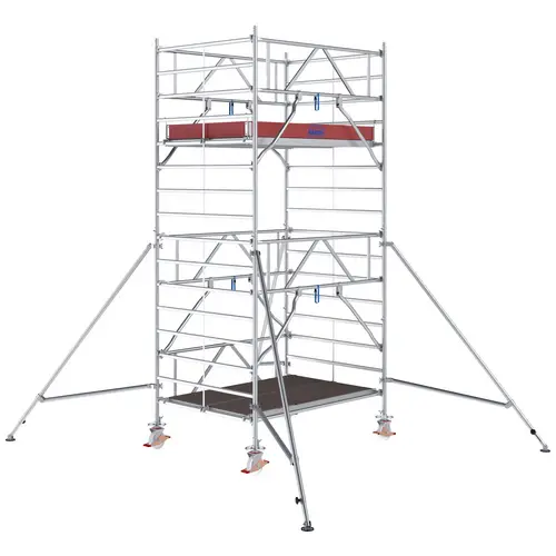 Krause 786029 FahrGerüst Aluminium Rollgerüst fahrbar Arbeitshöhe (max.): 5.30m Silber 200kg Krause 786029 FahrGerüst Aluminium Rollgerüst fahrbar Arbeitshöhe (max.): 5.30m Silber 200kg