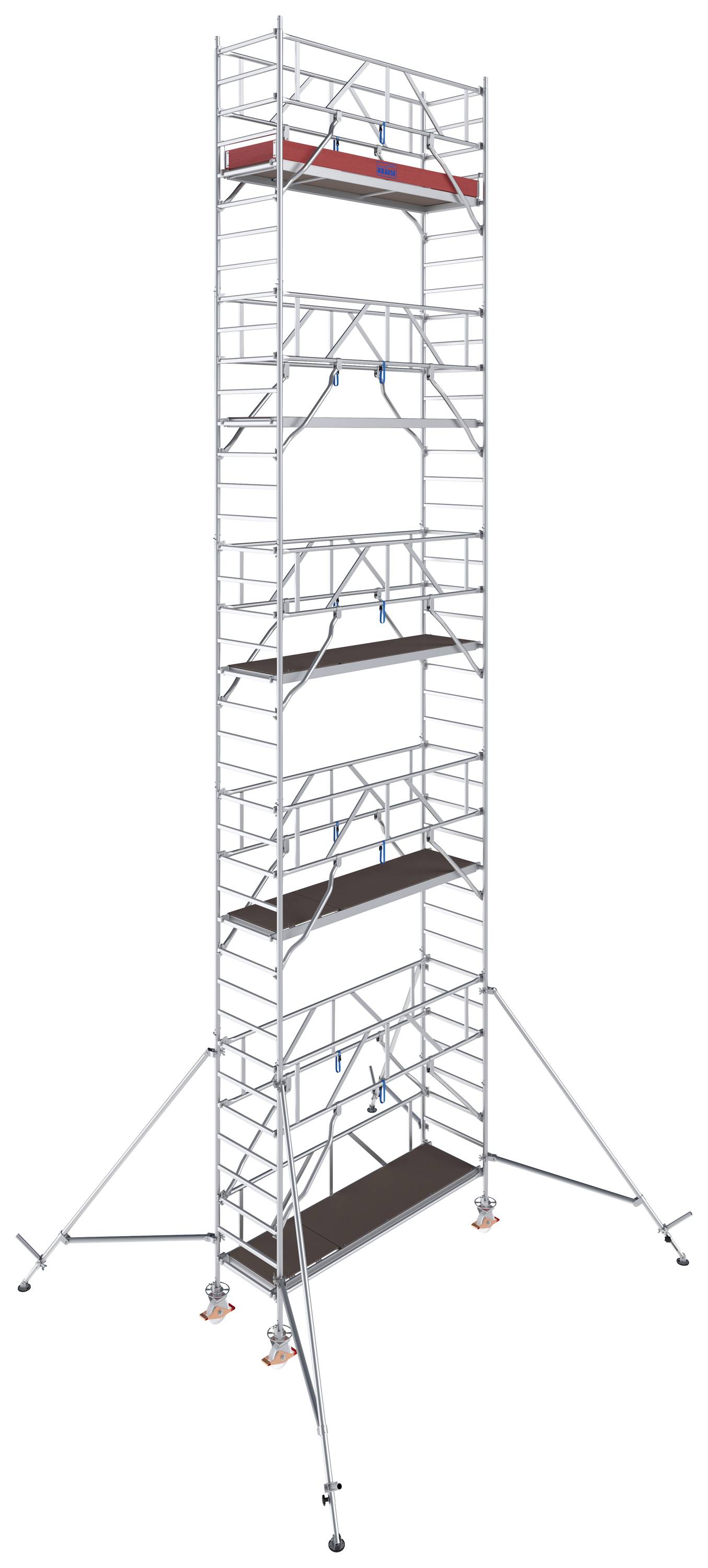 Krause 777089 FahrGerüst Aluminium Rollgerüst fahrbar Arbeitshöhe (max.): 11.30m Silber 309.5kg