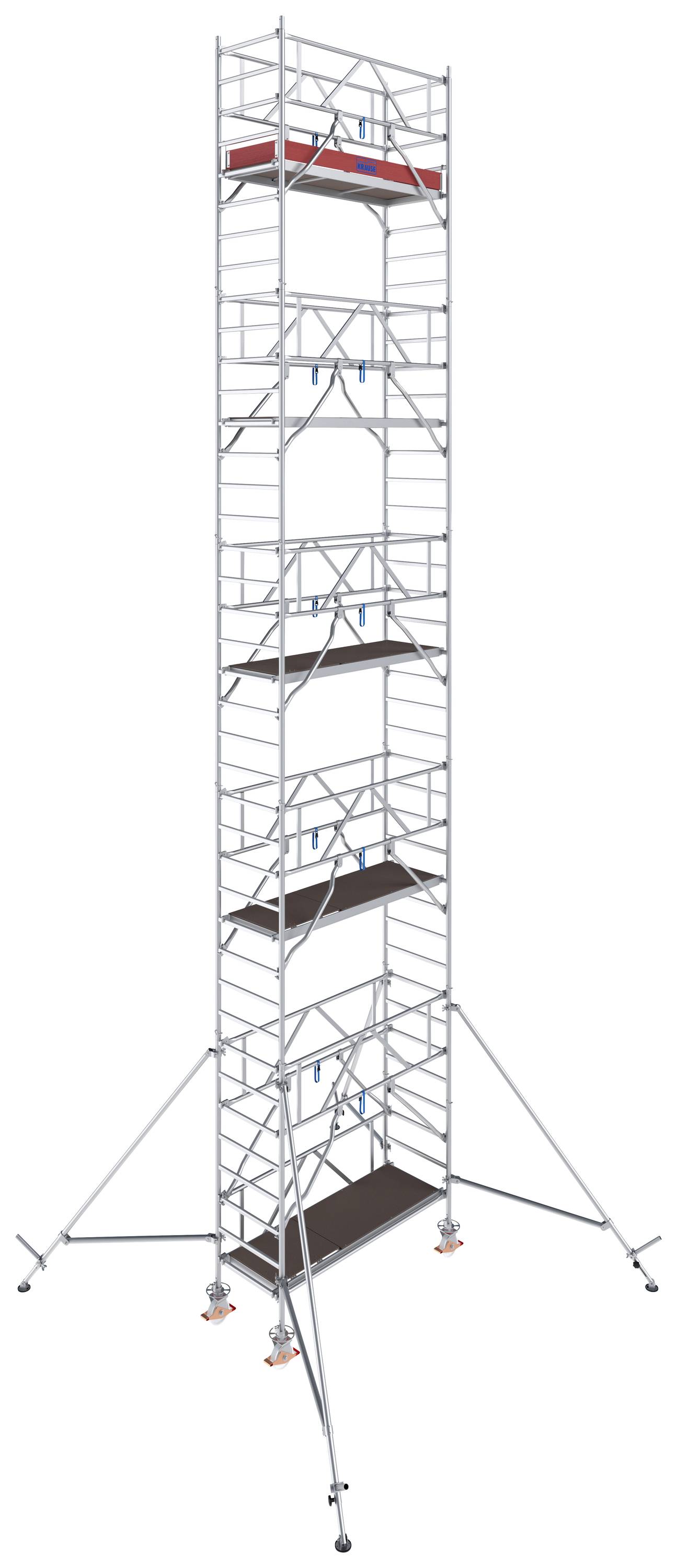 Krause 776082 FahrGerüst Aluminium Rollgerüst fahrbar Arbeitshöhe (max.): 11.30m Silber 281kg