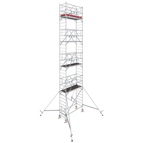 Krause 776075 FahrGerüst Aluminium Rollgerüst fahrbar Arbeitshöhe (max.): 10.30m Silber 250.5kg Krause 776075 FahrGerüst Aluminium Rollgerüst fahrbar Arbeitshöhe (max.): 10.30m Silber 250.5kg
