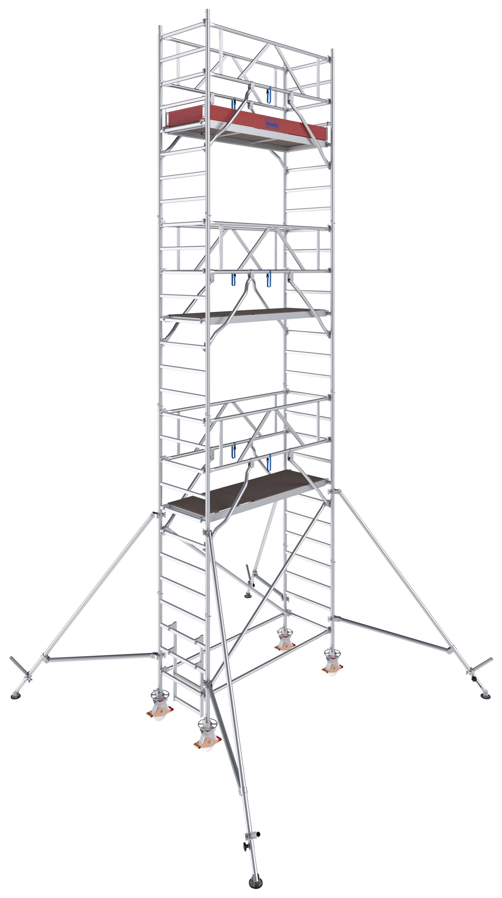 Krause 776051 FahrGerüst Aluminium Rollgerüst fahrbar Arbeitshöhe (max.): 8.30m Silber 205kg