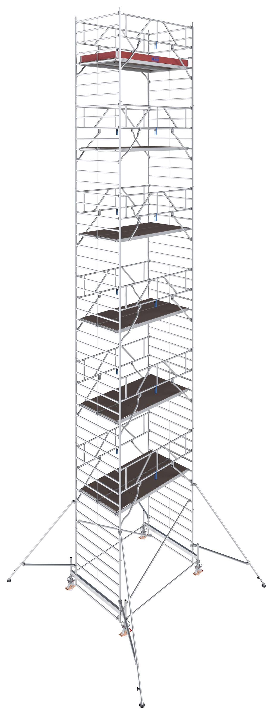 Krause 784117 FahrGerüst Aluminium Rollgerüst fahrbar Arbeitshöhe (max.): 14.50m Silber 556.5kg