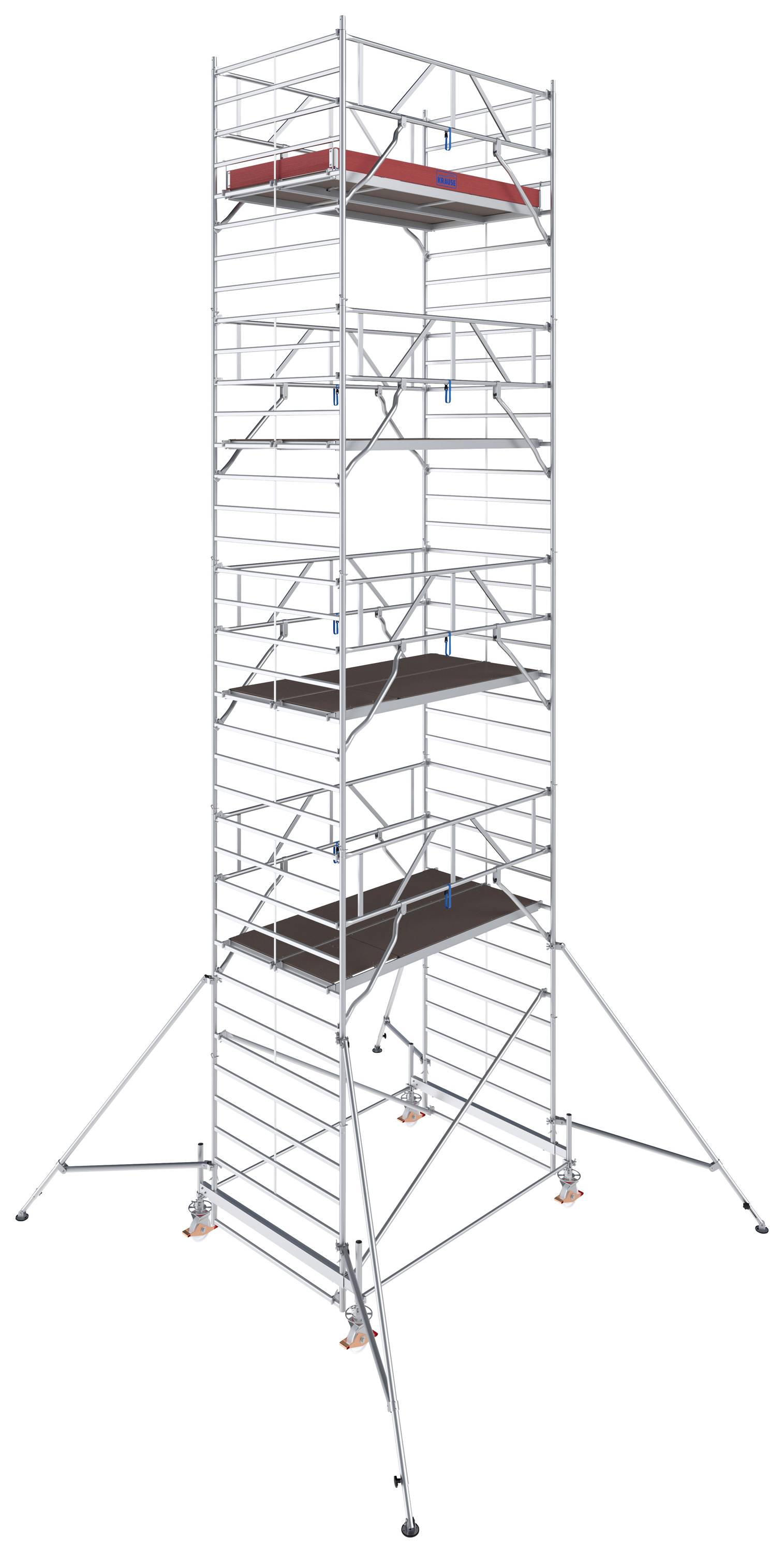 Krause 784070 FahrGerüst Aluminium Rollgerüst fahrbar Arbeitshöhe (max.): 10.50m Silber 412kg