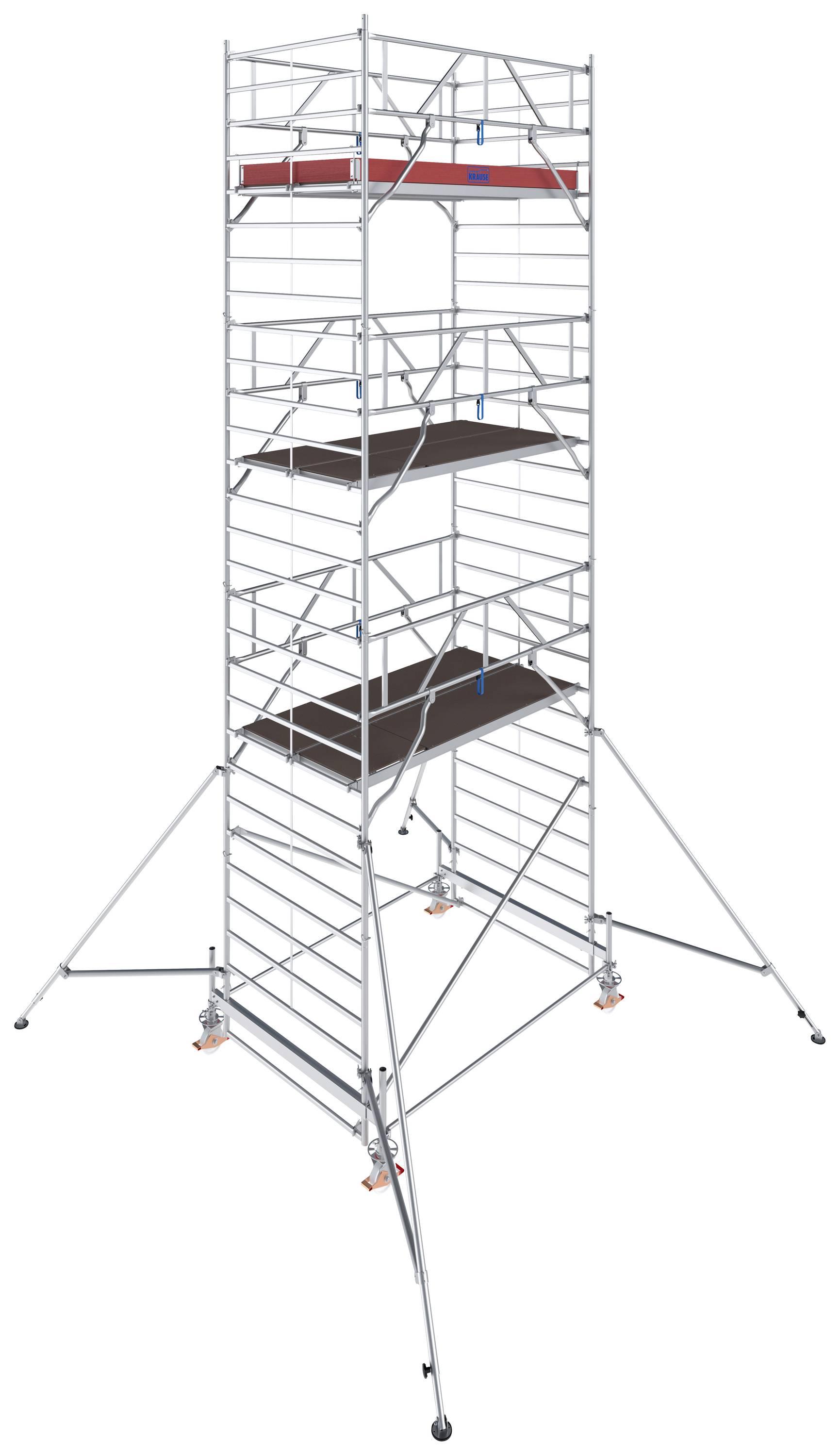Krause 784056 FahrGerüst Aluminium Rollgerüst fahrbar Arbeitshöhe (max.): 8.50m Silber 340kg