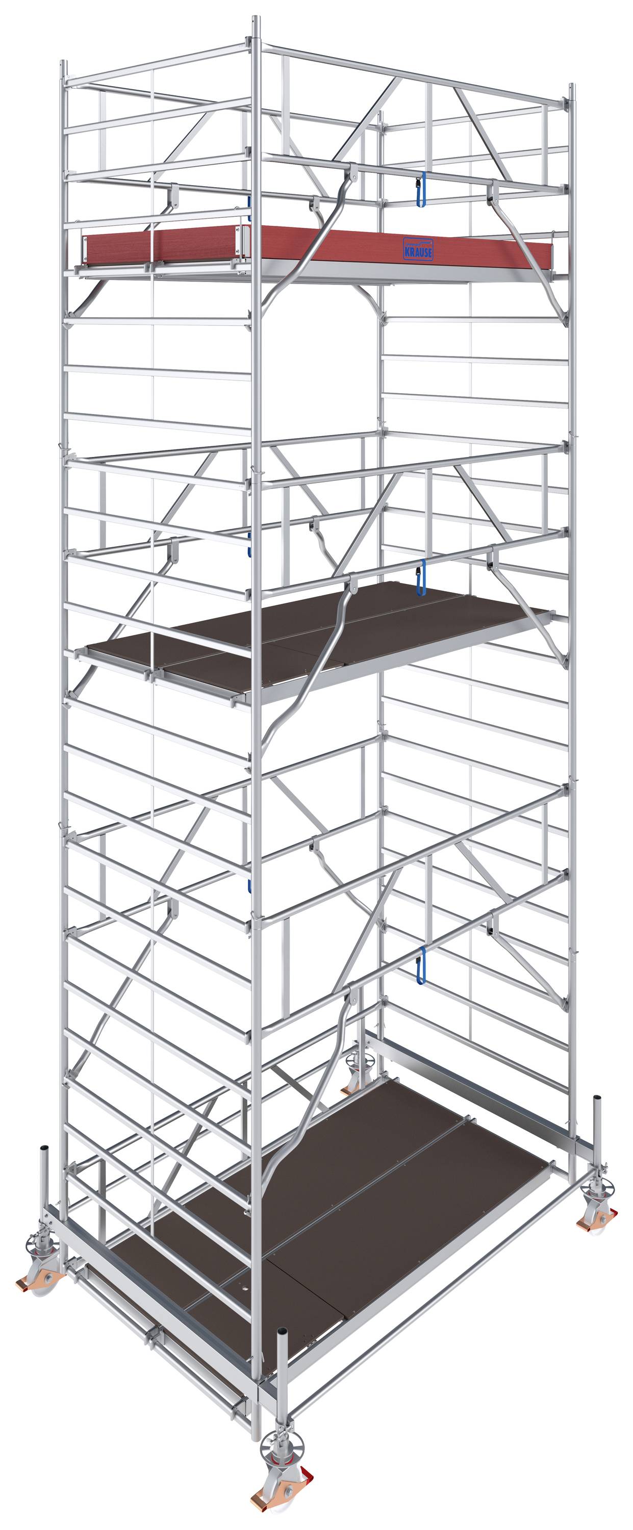 Krause 784049 FahrGerüst Aluminium Rollgerüst fahrbar Arbeitshöhe (max.): 7.50m Silber 301.5kg