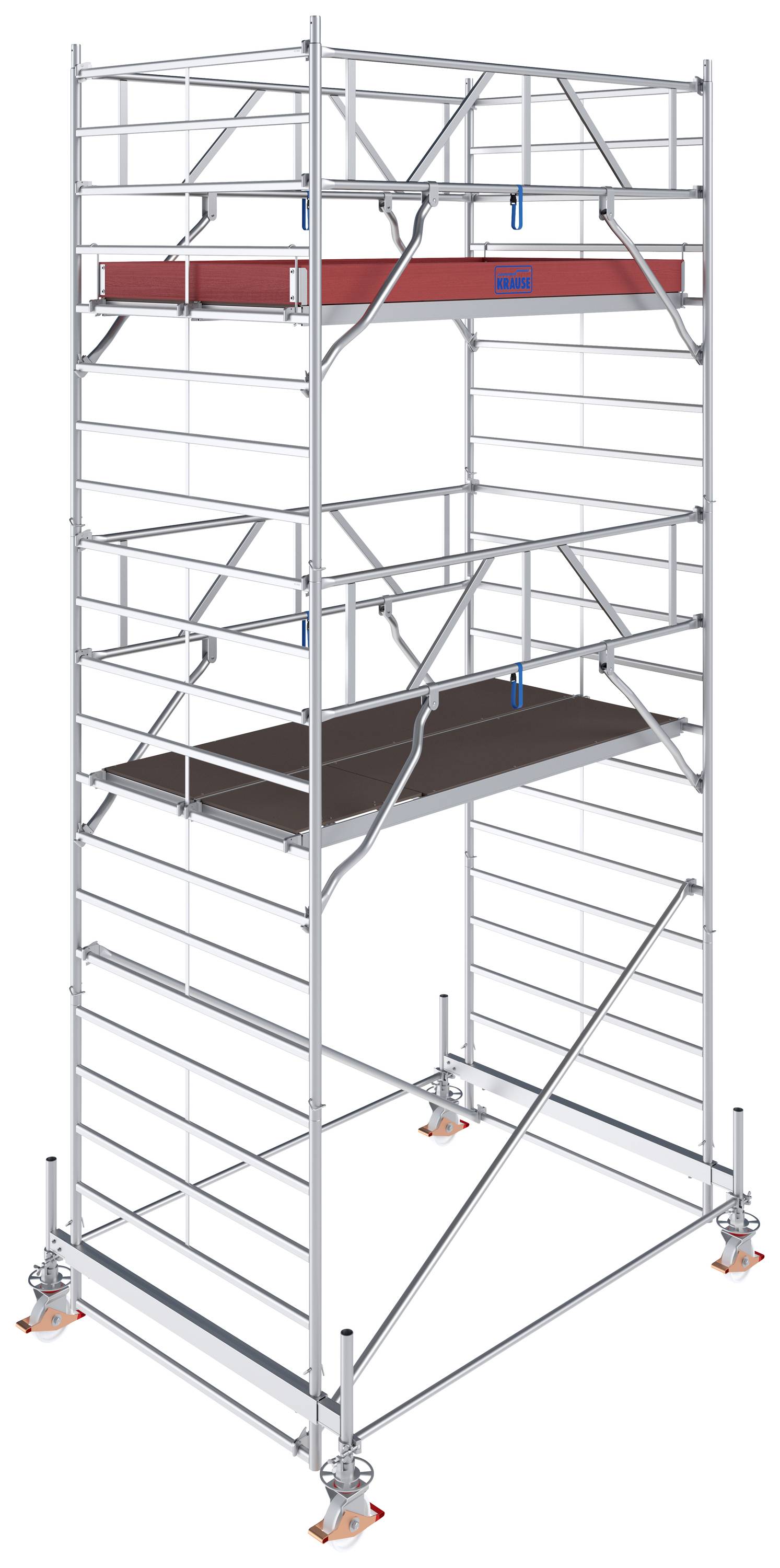 Krause 784032 FahrGerüst Aluminium Rollgerüst fahrbar Arbeitshöhe (max.): 6.50m Silber 242kg